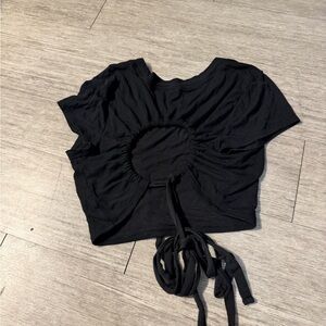 Offline by aerie ribbed tie back crop top